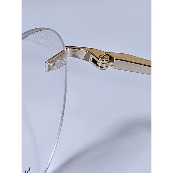Pure Airlock Caliber 204 710 Titanium Eyeglasses Frame Gold Rimless 51-18 145 - Picture 16 of 16